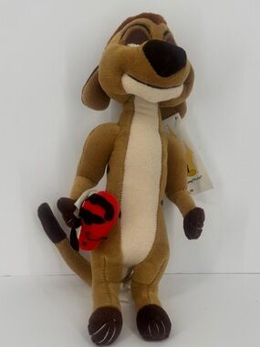 Disney World Parks Lion King 11” Timon Plush W/ Ladybug Meerkat Stuffed Plush